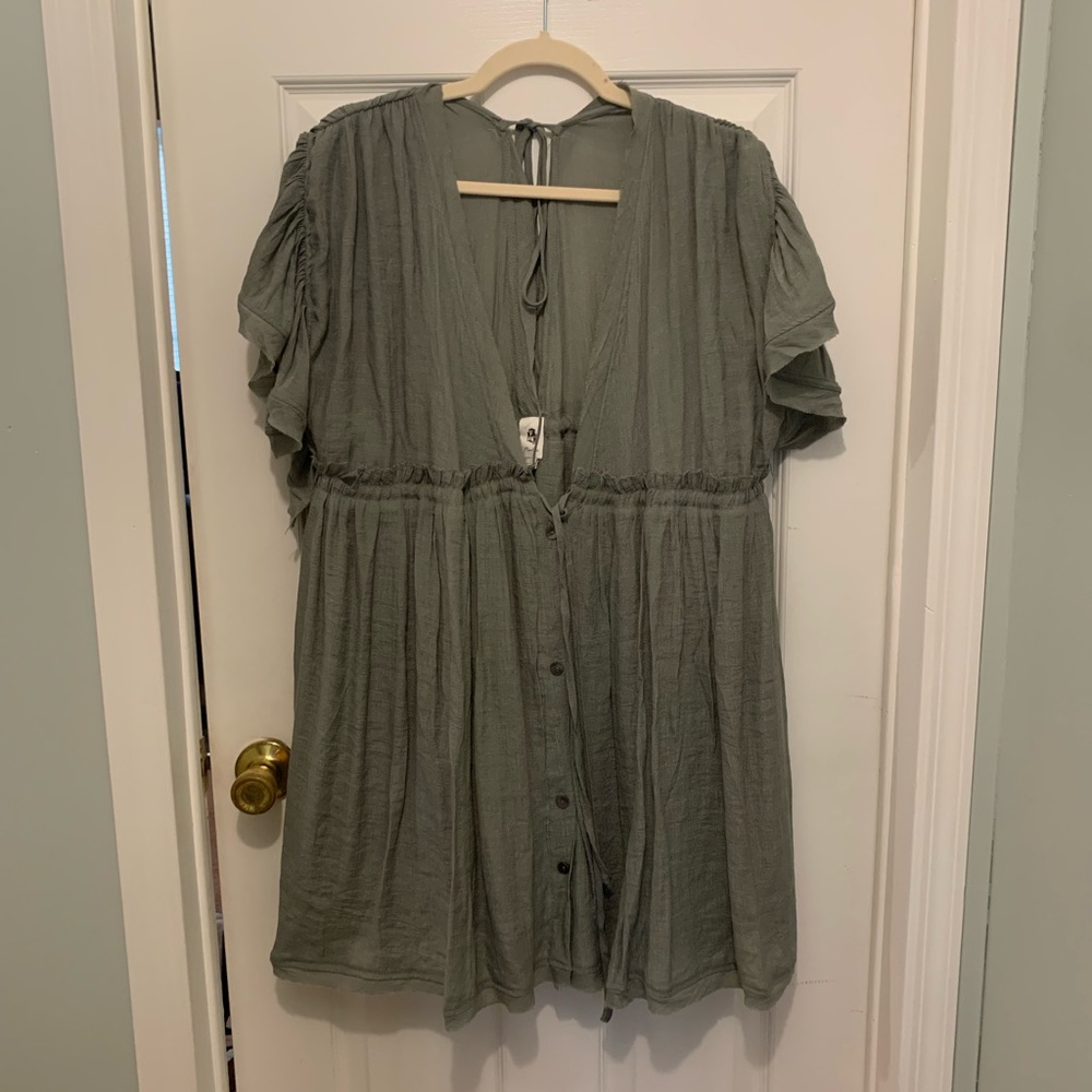 Vici deep v mini dress